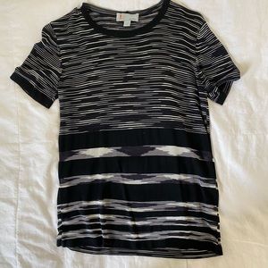 M by Missoni top. Black and white striped. Size 8.